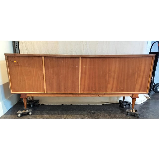 French Mid Century Modern Walnut Veneer Sideboard Circa 1960 For Sale - Image 10 of 12