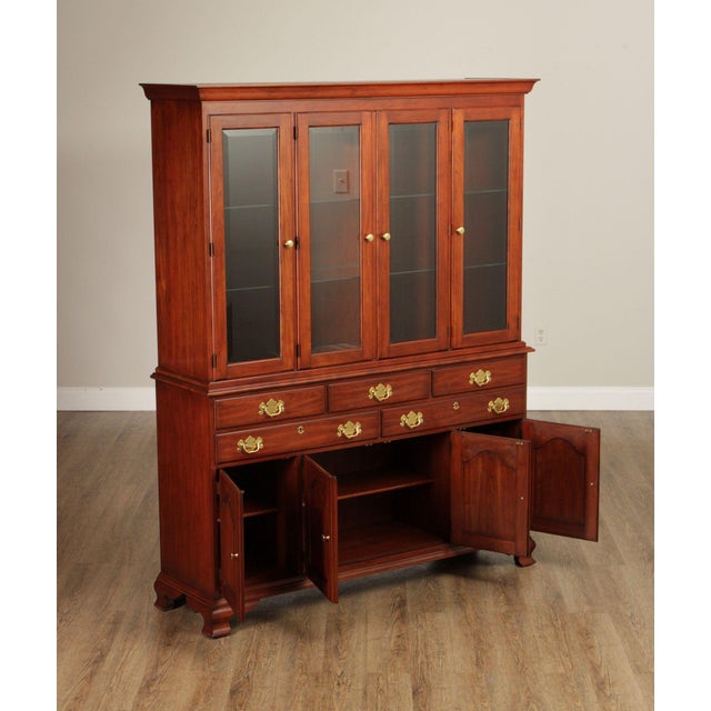 Henkel Harris Chippendale Style Cherry China Cabinet For Sale In Philadelphia - Image 6 of 12