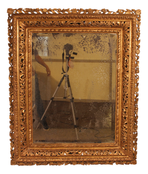 18th Century Italian Mirror in Gilded Wood
