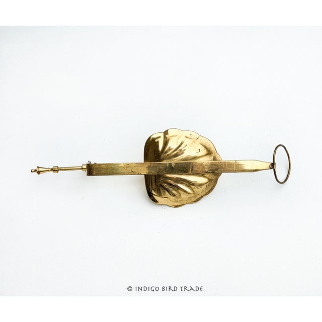 Metal 1960's Solid Brass Clam Scallop Sea Shell Wall Sconce Adjustable Candle Holder For Sale - Image 7 of 7
