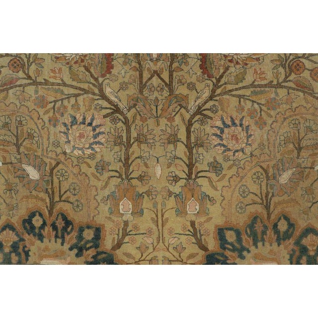Traditional Antique Tehran Wool & Silk Rug by Rug & Kilim, Gold Tree of Life, 1900-1919 For Sale - Image 3 of 9