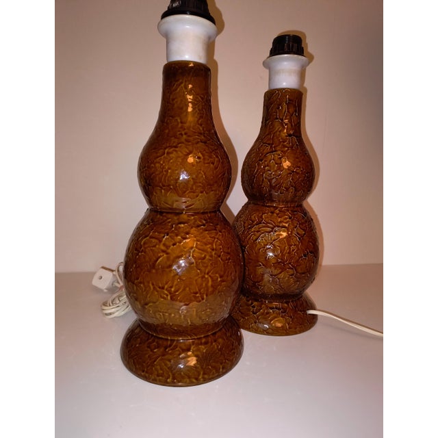 A matched pair of stoneware table lamps designed by Mats Birgersson and produced at Töreboda Keramik, Sweden, 1960s. The...