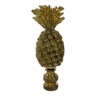 Late 20th Century Brass Pineapple Motif Lamp Finial For Sale