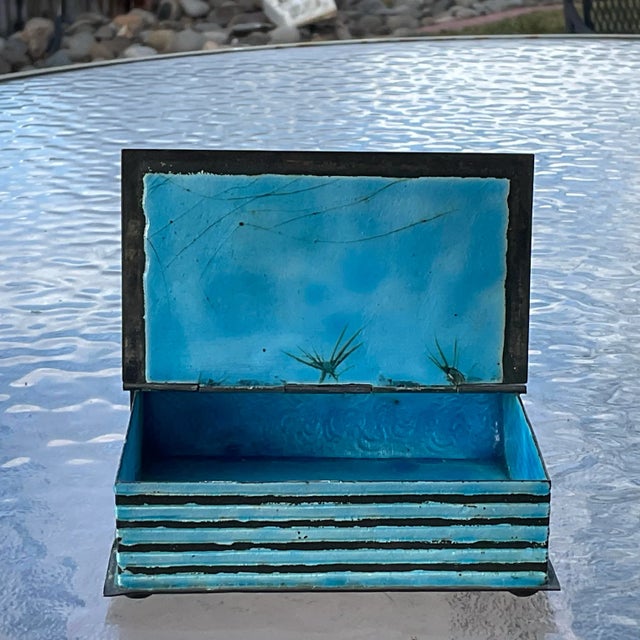 Chinoserie Champleve Enamel Box For Sale In Reno/Lake Tahoe - Image 6 of 6
