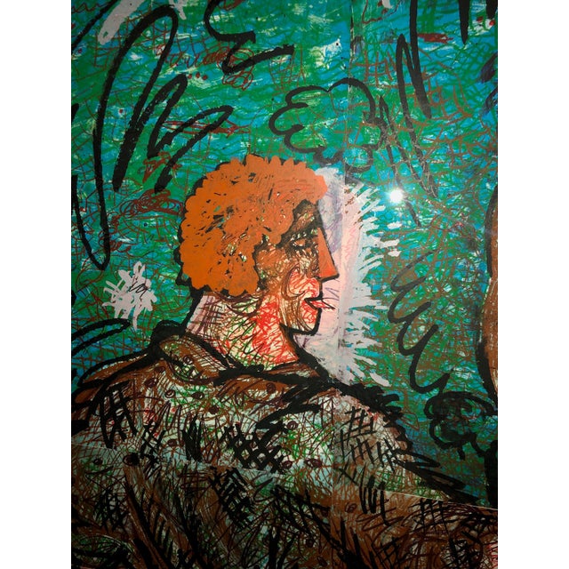 Sandro Chia, Huge 6X6 Lithograph Italian Post Modernist Figurative Pop Art Children's Holiday, 1984 For Sale In Miami - Image 6 of 7