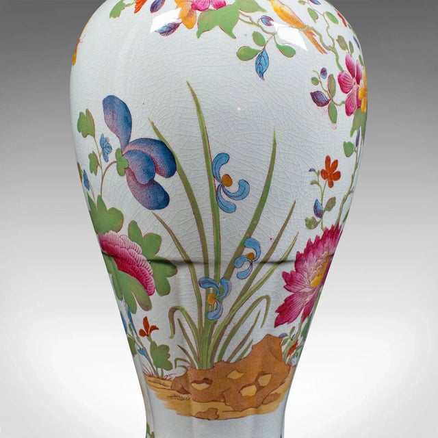 1920s Antique English Ceramic Baluster Posy Vase For Sale - Image 9 of 13