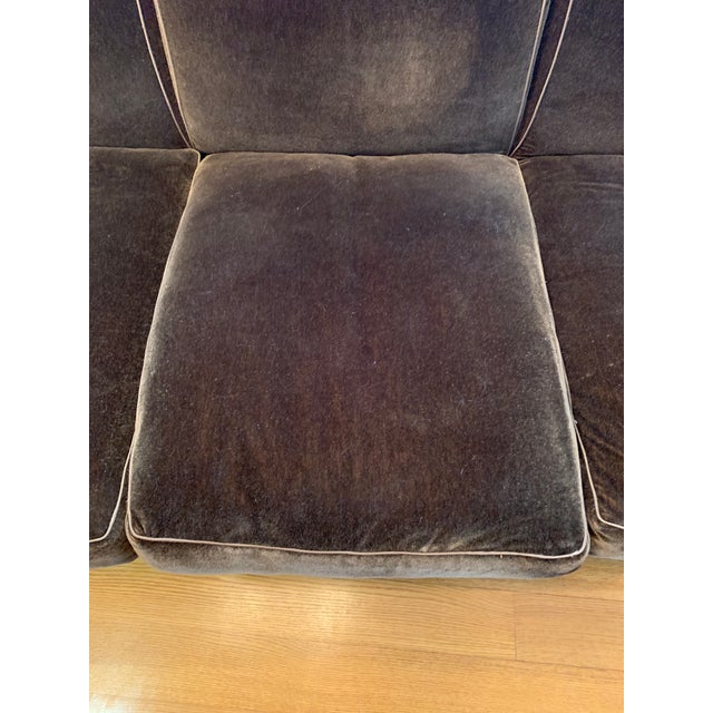 Modern Schumacher Mohair Three Seat Sofa / 2 Available For Sale - Image 10 of 12