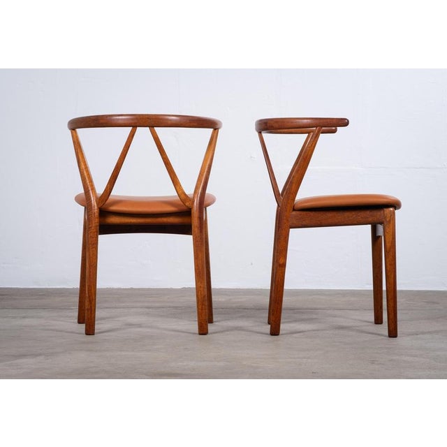 Model 255 Dining Chairs by Henning Kjærnulf for Bruno Hansen, Denmark, 1960s, Set of 4 For Sale - Image 9 of 13