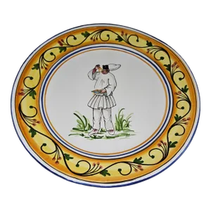 Vintage Italian Clown Plate Pottery