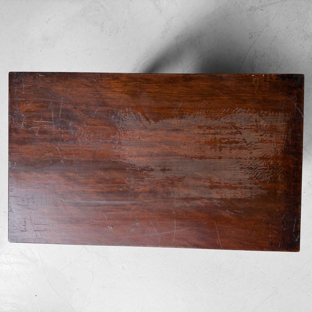 Japanese Minimalist Side Table with Drawer, 1920s For Sale - Image 10 of 12