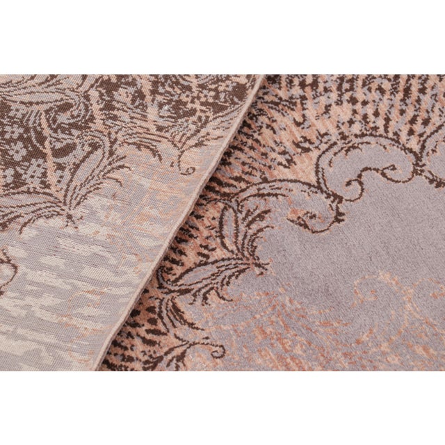 Textile Rug & Kilim’s Modern Classics Rug, Mauve Medallions in Pink Trellises “Vagireh” For Sale - Image 7 of 7