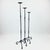 Hand Forged Iron Candelabra Set of 3 (90-110cm) Antique Copper Finish Slender Stem with French Scroll Base For Sale - Image 6 of 7