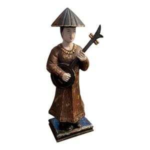 Carved Wood Chinese Musician