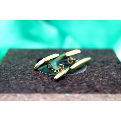 Rectangular Two-Tone Gold Cufflinks, Set of 2 For Sale - Image 4 of 8