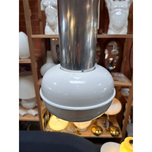 Vintage Italian Chrome Light Pendant 1980s For Sale In Los Angeles - Image 6 of 6