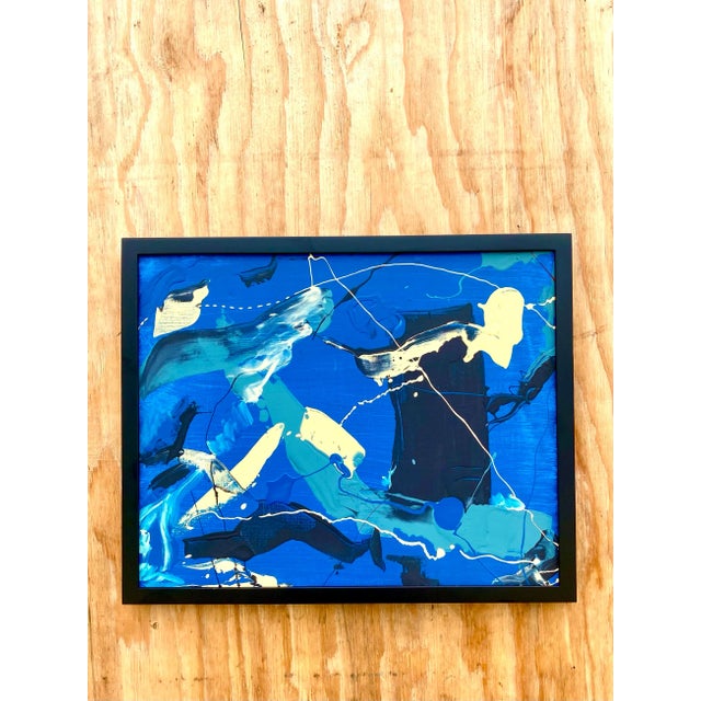 Contemporary Abstract Original Oil Painting Signed D. Batt For Sale - Image 9 of 9