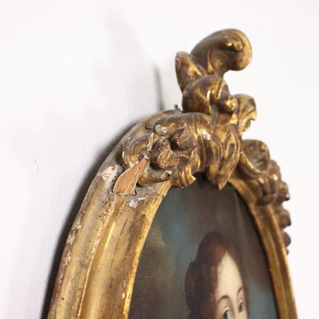 Italian Artist, Female Portrait, 18th Century, Oil on Canvas, Framed For Sale - Image 11 of 14