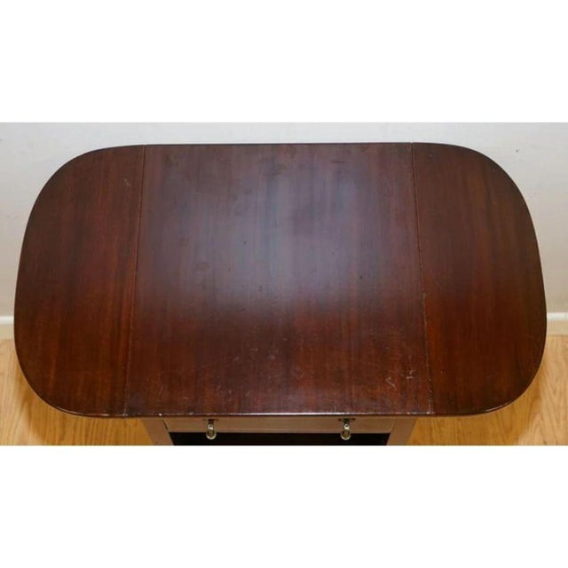 Vintage Hardwood Side Table with Drawer For Sale - Image 6 of 13