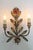 Hollywood Regency Floral Wall Lamp Florentine Style Made by Hans Möller, 1970s Height 36cm / 38cm with shade Width 25.5cm...
