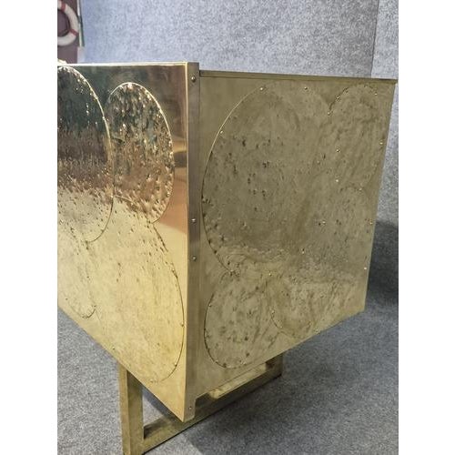 Italian Handcrafted Brass Moon-Inspired Sideboard by Justfurnituress For Sale - Image 4 of 7