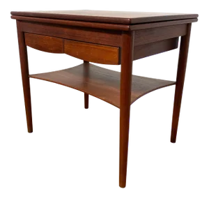 Borge Mogensen for Soborg Model 149 Danish Teak Expandable Side Table, Ca. 1950s