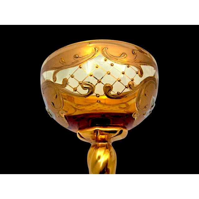 Glass Tre Fuochi Murano Glass Champagne Flutes from Manifattura di Murano, 1960s, Set of 6 For Sale - Image 7 of 12