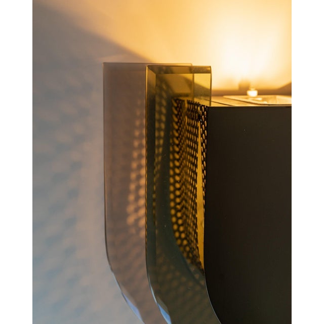 Brown Mirrored Glass Wall Lamp, Italy, 1970s For Sale - Image 8 of 11