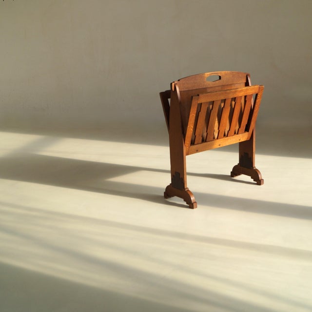 Dutch Art Deco Amsterdam School Magazine Rack, 1920s For Sale - Image 14 of 16