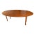 Vintage Large Oval Rustic Pine Wood Drop Leaf Dining Table W/ Shapely Feet For Sale