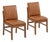 Vance Leather Armless Dining Chairs, Set of 2 by Loomlan For Sale