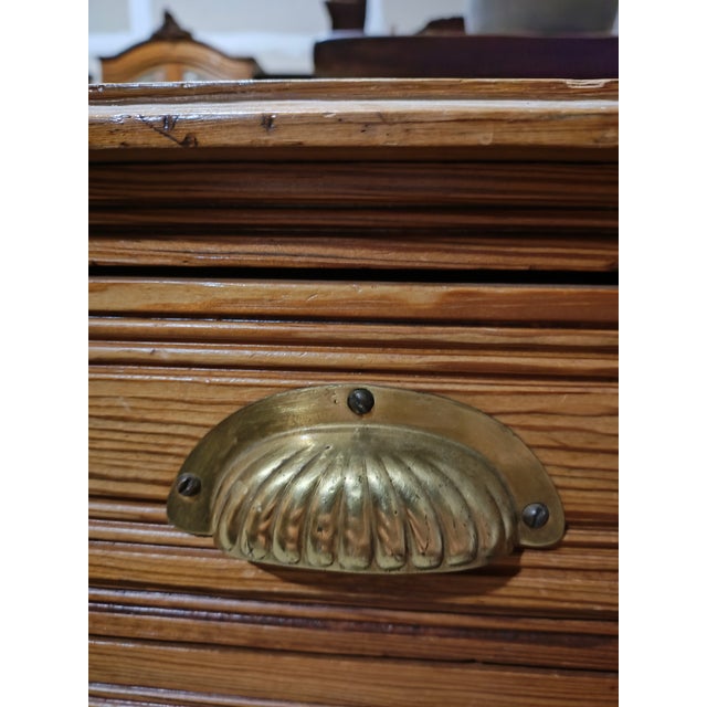 1930s Belgium Pitch Pine Desk For Sale - Image 13 of 13