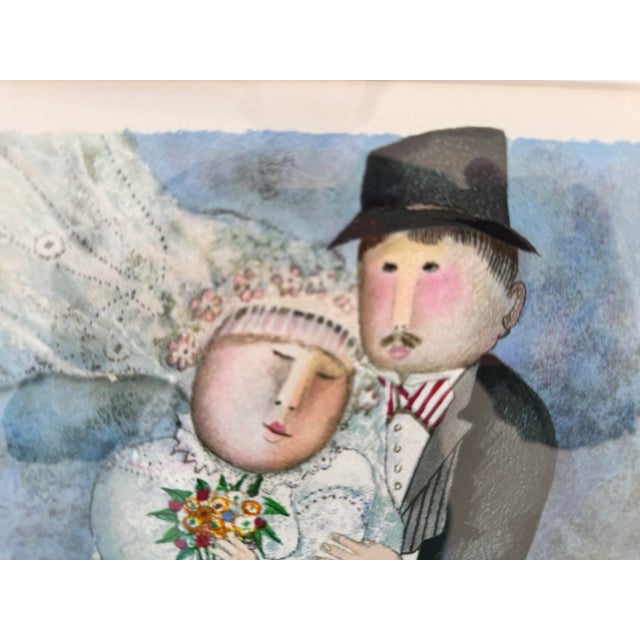 Graciela Rodo Boulanger depicts the the bride and groom in a whimsical manner that conveys innocence. Graciela Rodo...