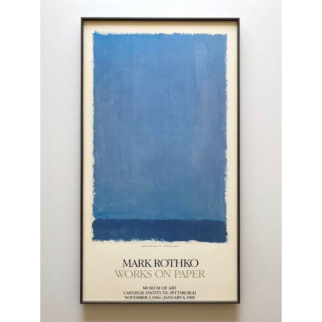 Mark Rothko Vintage 1984 Modernist Lithograph Print Framed Abstract Expressionist Extra Large Exhibition Poster " Untitled " 1969 For Sale - Image 14 of 14