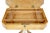19th century swedish birch lyre shaped occasional table circa 1890. Rectangular top with canted corners. Hinged lid opens...