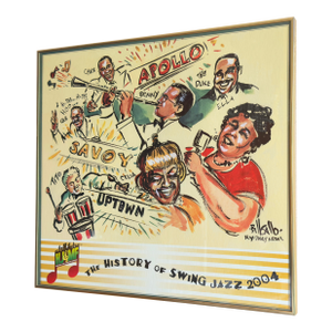 Framed Jazz Poster the History of Jazz Swing Wall Art by Bill Gallow Music Decor Print