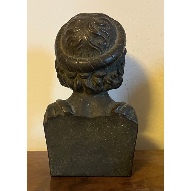 Antique 19th Century Grand Tour Classical Bronze Library Bust or Sculpture of Asclepius, Greco-Roman God of Medicine For Sale In New York - Image 6 of 17