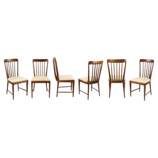 Vintage Italian Chairs, 1950s, Set of 6 For Sale