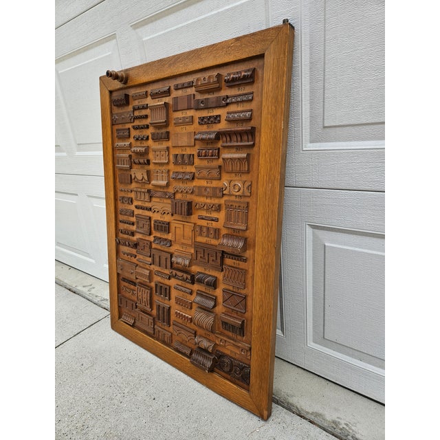 Early 20th Century Mercantile Architectural Wood Molding Trim Display (Panel B) For Sale - Image 5 of 13