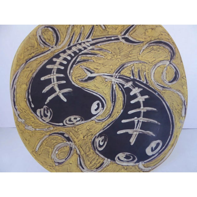 1960s Hungarian Mid Century Modern Ceramic Wall Plate by Livia Gorka For Sale - Image 4 of 8