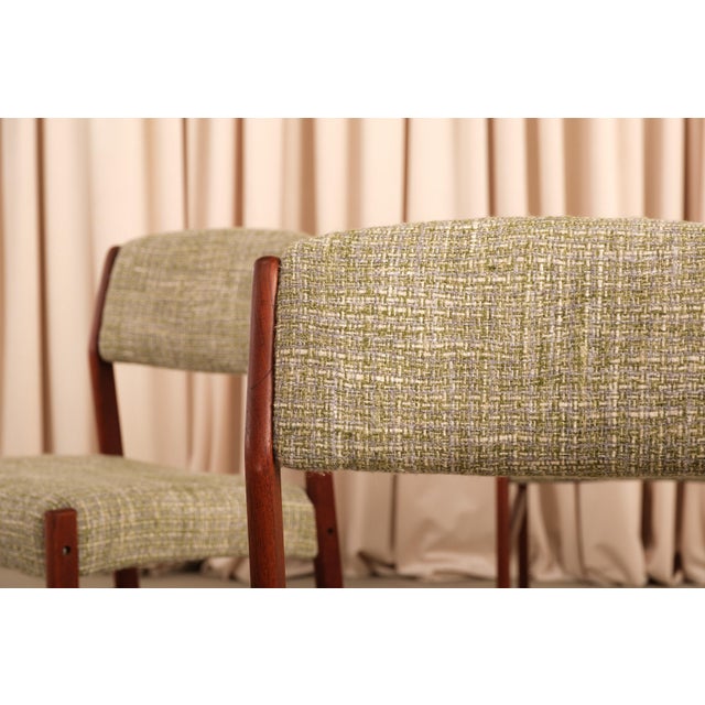 Set of 4 Vintage Teak Dining Chairs Set, 1960s Danish Modern Attributed to h.w. Klein | Danish MCM Chairs For Sale - Image 11 of 18