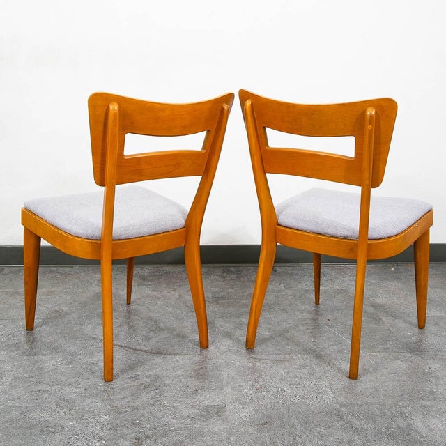 Wood 1960s Mid Century Modern Dining Chairs Set 8 Heywood Wakefield Dog Bone Armchair MCM For Sale - Image 7 of 11