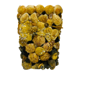 Vintage Hand Crafted Shell Vase