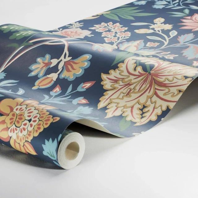 Alicia in navy is a pretty hand-painted floral wallpaper with a soft, feminine quality. It is elegant, versatile and...