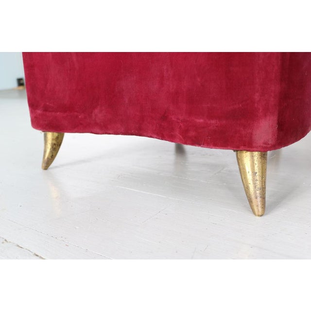 Red Sofa and Armchairs attributed to Isa Bergamo, 1950s, Set of 5 For Sale - Image 8 of 18