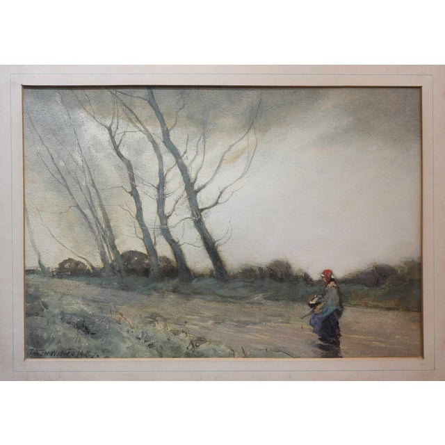 William Tatton Winter, The Wanderer, 1910, Watercolor, Framed For Sale - Image 3 of 12