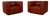 Red Leather Armchairs from Walter Knoll, Set of 2 For Sale