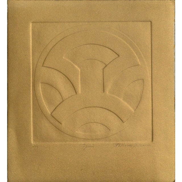 Patricia A. Pearce "Zeni" Embossed Symbolic Composition (Bronze Version) circa 1980s For Sale In Monterey, CA - Image 6 of 6