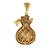 Crafted in solid 10K yellow gold, this eye-catching money bag charm features a diamond-studded dollar sign totaling...