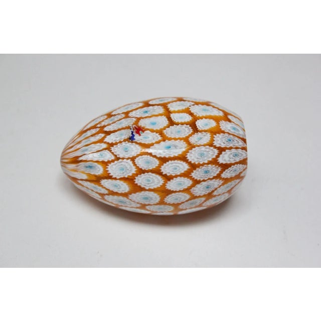 Vintage Italian Modernist Murano Millefiori Mosaic Glass Egg Paperweight Sculpture For Sale In New York - Image 6 of 10