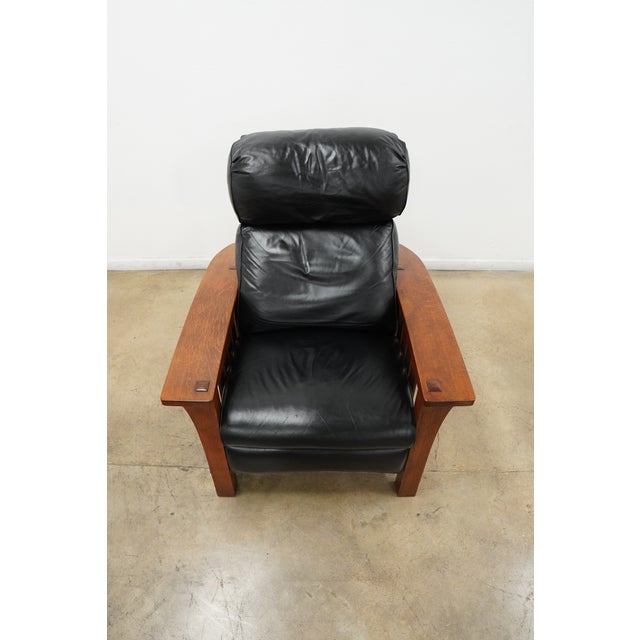 Contemporary Stickley Bustle Back Bow Arm Morris Recliner For Sale - Image 3 of 16